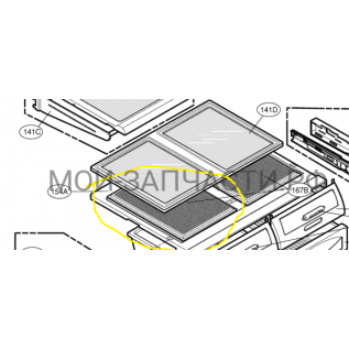 3550JJ1073A Крышка пластиковая холодильника LG GR-C218UGLA