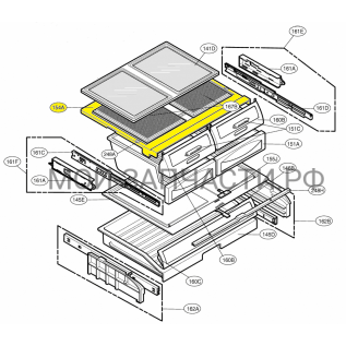 3550JJ1079A Крышка пластиковая холодильника LG GR-C218UGLA