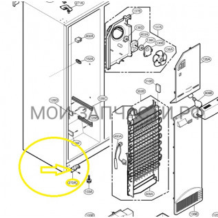 4775JA2034E Петля холодильника LG GW-C207QEQA