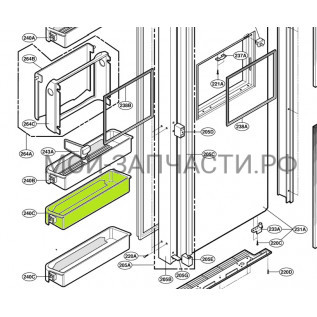 5005JA2022A Ящик двери холодильника LG GR-G217PGBA