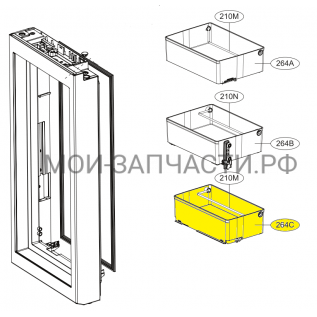 AAP74611701 Ящик двери холодильника LG LSR100