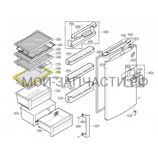 ACQ32537303 Крышка пластиковая холодильника LG GR-B459BSKA